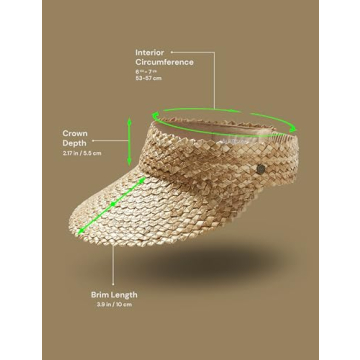 Capri Straw Visor for Women | Sun Protection & Style