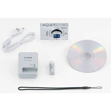 Canon PowerShot ELPH 520 HS 10.1 MP CMOS Digital Camera with 12x Ultra Wide-Angle Optical Image Stabilized Zoom Lens and Full 1080p HD Video (Silver)