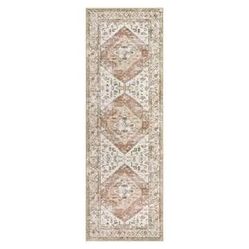 Lahome Boho Washable Runner Rug - 2x6 Hallway Rug Kitchen Runner Non-Slip Throw Thin Bedroom Rugs La...