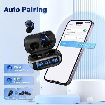 HIYDOO Bluetooth Headphones 91Hrs Playback Wireless Earbuds