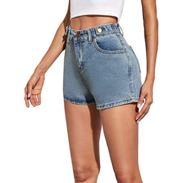 SweatyRocks Retro High Waisted Denim Shorts for Women