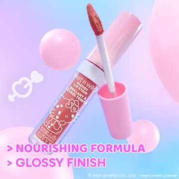 wet n wild Hello Kitty Glossy Lip Stain, Warm Apple Pie Lightly Scented, Nourishing New Glossy Finis...