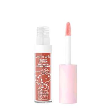 wet n wild Hello Kitty Glossy Lip Stain, Warm Apple Pie Lightly Scented, Nourishing New Glossy Finish Formula, Cruelty-Free & Vegan - So Dreamy