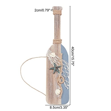 PH PandaHall Beach-Themed Wooden Oar Wall Decor