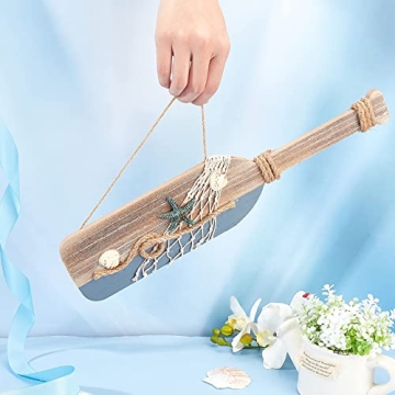 PH PandaHall Beach-Themed Wooden Oar Wall Decor