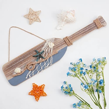 PH PandaHall Beach-Themed Wooden Oar Wall Decor