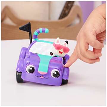 Gabby's Dollhouse, Carlita Toy Car with Pandy Paws Collectible Figure and 2 Accessories, Kids Toys for Ages 3 and up