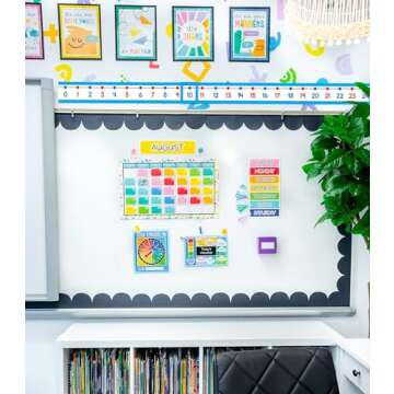 Carson Dellosa 42pc Number Line for Classroom Wall, -20-120 Number Line With Color-Coded Numbers & Number Line Accents for Bulletin Board, Math Classroom Décor & Teaching Supplies