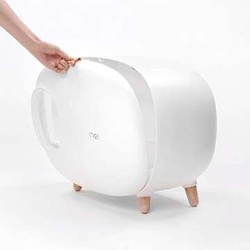 MS Cat Litter Box for Easier Handling of Cat Litter, Enclosed Design, Easy to Clean, Prevent Sand Leakage, Easy Assembly and Large Space, with Cat Litter Scoop