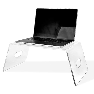 AdirHome Acrylic Monitor Stand - Clear Laptop Riser for Desk , Acrylic Tray for Bed, Computer Riser ...