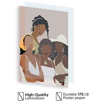 Teevoke Black Girl Boho Poster, 16x24 Inch, African American Women Painting For Walls Poster, African Art Decor, Black People Women, Black Art Paintings For Wall, Female, Feminist, Unframed