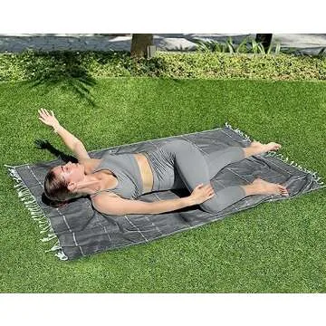 Utopia Towels Pack of 2 Turkish Beach Towel (40x72 Inches), Oversized 100% Cotton Sand Free Lightweight Absorbent Quick-Dry Beach Blanket, Extra Large Turkish Bath Towels for Travel and Pool (Grey)