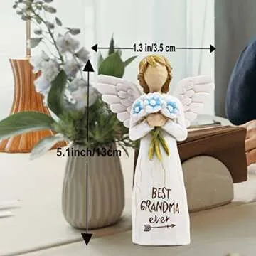 AUKEST Birthday Gifts for Grandma - Grandma Gifts for Christmas, Birthday, Gifts for Grandma, First Time Grandma Gifts, Great Best Grandma Gifts Sculpted Hand-Painted Figure