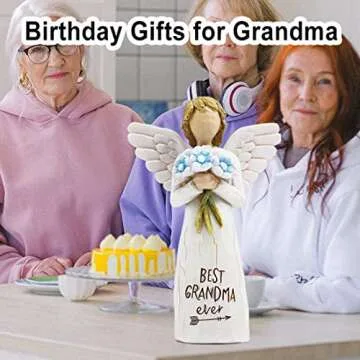 AUKEST Birthday Gifts for Grandma - Grandma Gifts for Christmas, Birthday, Gifts for Grandma, First Time Grandma Gifts, Great Best Grandma Gifts Sculpted Hand-Painted Figure