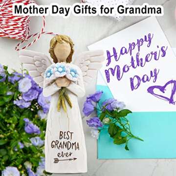 AUKEST Birthday Gifts for Grandma - Grandma Gifts for Christmas, Birthday, Gifts for Grandma, First Time Grandma Gifts, Great Best Grandma Gifts Sculpted Hand-Painted Figure