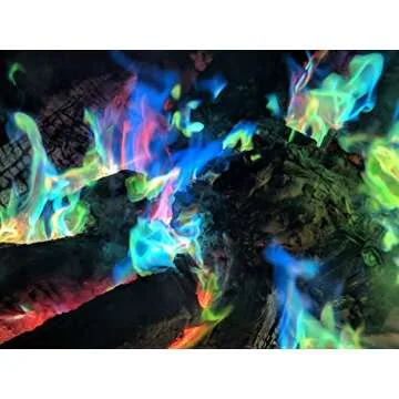 Mystical Fire Color Changing Packets Fire Pits Campfire Enchanted Multi-Color Magical Fun for Indoor Fireplace or Outdoor Use 0.882 Ounces 12 Pack