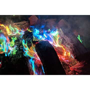 Mystical Fire Color Changing Packets Fire Pits Campfire Enchanted Multi-Color Magical Fun for Indoor Fireplace or Outdoor Use 0.882 Ounces 12 Pack