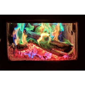 Mystical Fire Color Changing Packets Fire Pits Campfire Enchanted Multi-Color Magical Fun for Indoor Fireplace or Outdoor Use 0.882 Ounces 12 Pack