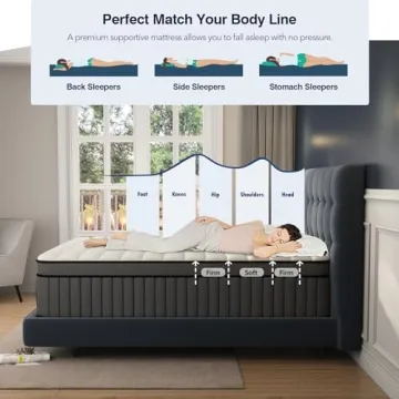 DIFAME 12 Inch Queen Mattress - Hybrid Comfort