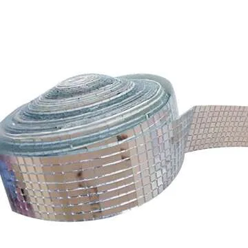 Roll REAL Glass Craft Mini Square Mirrors Mosaic Tiles for DIY Crafts,Ball,Home decoration (1.0M length)