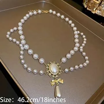 Elegant Vintage Pearl Choker Necklace for Women