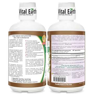 Vital Earth Minerals Humic Minerals – Fulvic Acid Supplement with 70+ Trace Minerals, Electrolytes...