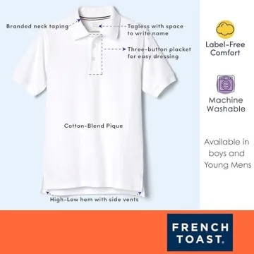 French Toast Boys Navy Short Sleeve Polo Shirt for Kids