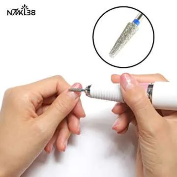 NMKL38 Professional 3/32" Shank Size Cone Shape Carbide Bit Nail Cuticle Drill Bit for Manicure Pedicure Tools (Medium)