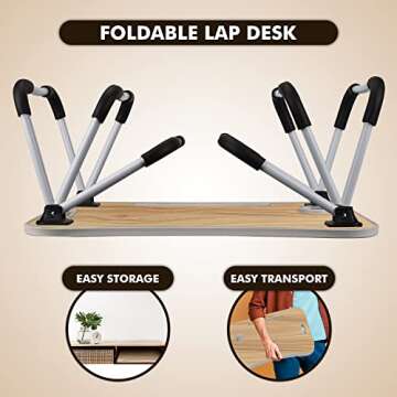 MAVOCRAFT Foldable Lap Desk - Multi-Functional Convenience