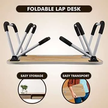 MAVOCRAFT Foldable Lap Desk - Multi-Functional Convenience