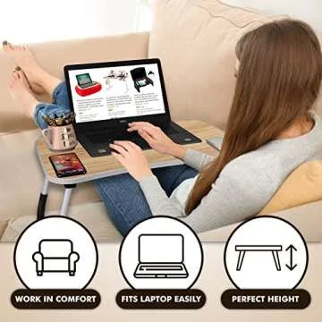 MAVOCRAFT Foldable Lap Desk - Multi-Functional Convenience