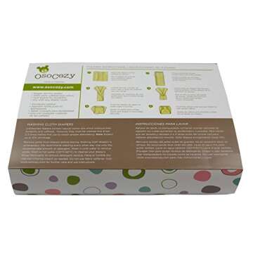 OsoCozy Prefolds Unbleached Cloth Baby Diapers, Size 1 (7-15 lbs), 6 Pack, Soft, Absorbent and Durab...