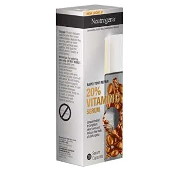 Rapid Tone Repair Brightening 20% Vitamin C Serum Capsules, Antioxidant Serum To Brighten Look of Dark Spots 30 ea (Pack of 2)