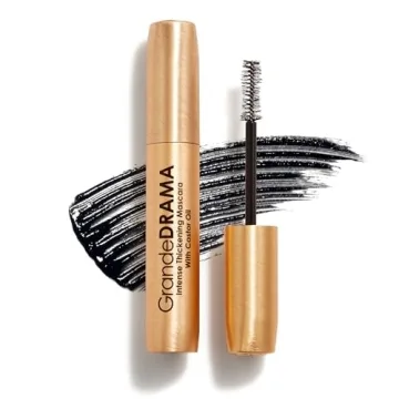 Grande Cosmetics GrandeDRAMA Intense Thickening Mascara with Castor Oil, Volumizing, Conditioning, B...