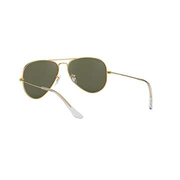 Ray-Ban RB3025 Classic Aviator Sunglasses, Gold/Green Polarized, 62 mm