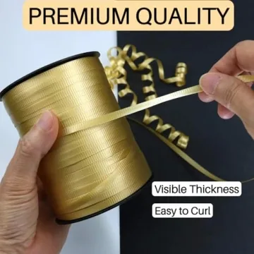 500 Yards Gold Curling Ribbon for Gift Wrapping and Crafts