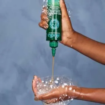 ALODIA Nourish & Heal Raw Organic Black Soap for Dry Scalp & Gentle Hair - Lavender & Spearmint Infused African Liquid Black Soap Wash - Gently Remove Buildup on Scalp & Strands - 8 oz