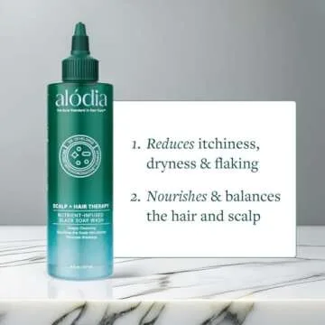 ALODIA Nourish & Heal Raw Organic Black Soap for Dry Scalp & Gentle Hair - Lavender & Spearmint Infused African Liquid Black Soap Wash - Gently Remove Buildup on Scalp & Strands - 8 oz