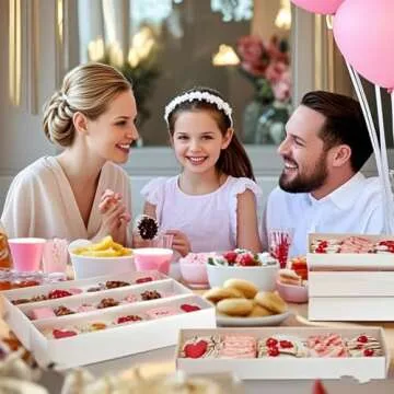 Elegant 50Pack Bakery Boxes for Gifts and Treats