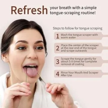 MasterMedi Pure Copper Tongue Scraper for Adults, Tongue Scrubber for Bad Breath, Easy to Use, Tongue Cleaner for Oral Care & Hygiene (Copper Pack of 1 with Case)