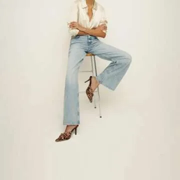 Dsevht Stylish Leopard Print Kitten Heels for Women