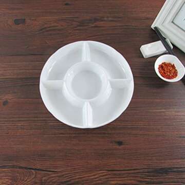 Hemoton 9 Inch 5 Compartment Serving Tray for Stylish Serving