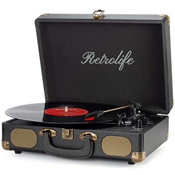 Bluetooth Vinyl Record Player with Speakers