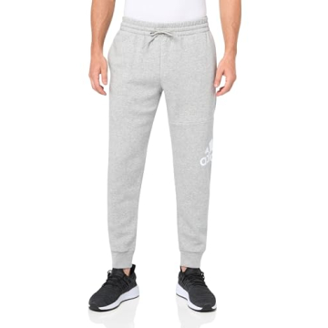 Adidas Men's Big Logo Fleece Pants - Comfort & Style in Grey