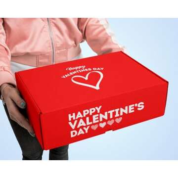 Valentine's Day Gift Care Package (65ct) Snacks Chocolates Candy Box Assortment Variety Bundle Present for Kids Adults Boy Girl Guy Friend Student College Child Husband Wife Boyfriend Girlfriend Love