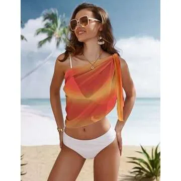 Ekouaer Women's Chiffon Sarongs for Beach Stylish Wraps