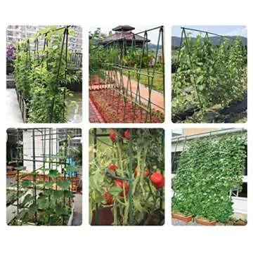 FLEU Plant Stakes 48 inches 4 ft Garden Stakes Steel Tomato Stakes and Supports with Plastic Coated Pack of 20 11-120 ZJ11-120