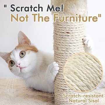 rabbitgoo Cat Tree Tower 61" for Indoor Cats with Hammock