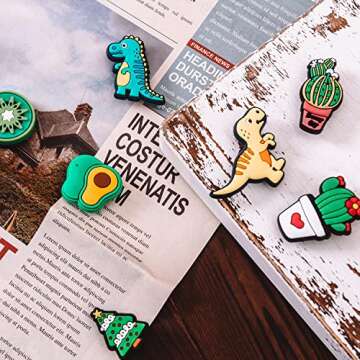 Lenreta 100 PCS Different Shaped PVC Shoe Charms for Halloween, Easter, Christmas, Birthday,Party Gifts, Shoe Decoration+3 PCS Shoelace Adapter