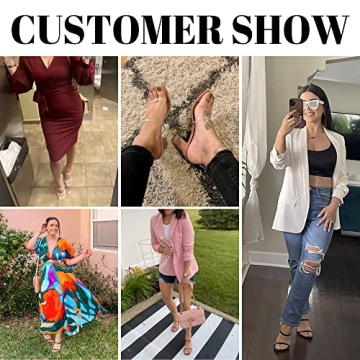 Athlefit Stylish Open Toe Heels for Comfortable Fashion